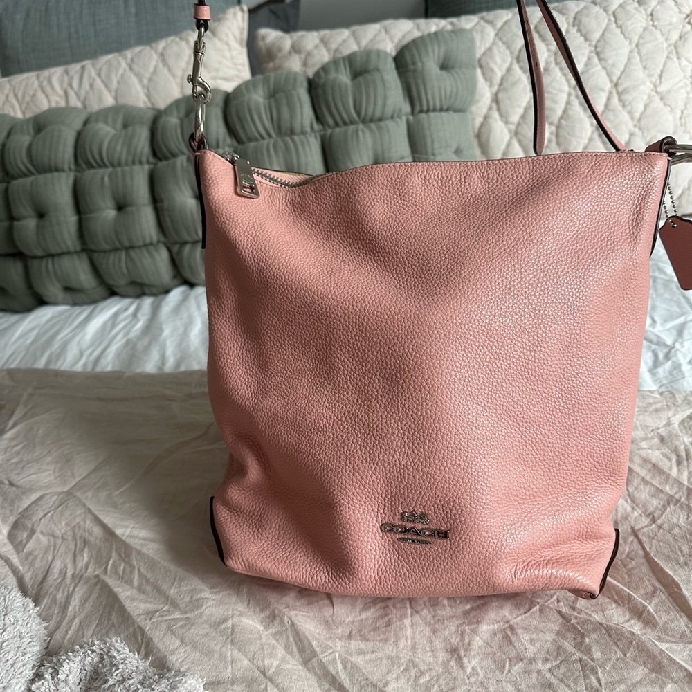 Coach Pink Shoulder Bag with Minimalist Design